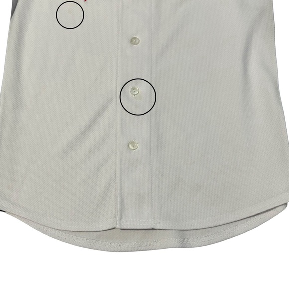 Majestic Chicago Cubs Baseball Button Up Jersey Mens XL White Stitched READ - Picture 5 of 9